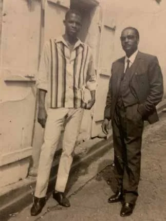 Gérard Lajoie avec son cousin Georges